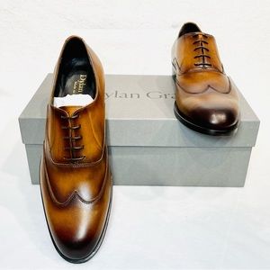 Bloomingdale's Exclusive Dylan Gray Fortuno Cognac Oxford Men's Shoes, Size:US 9